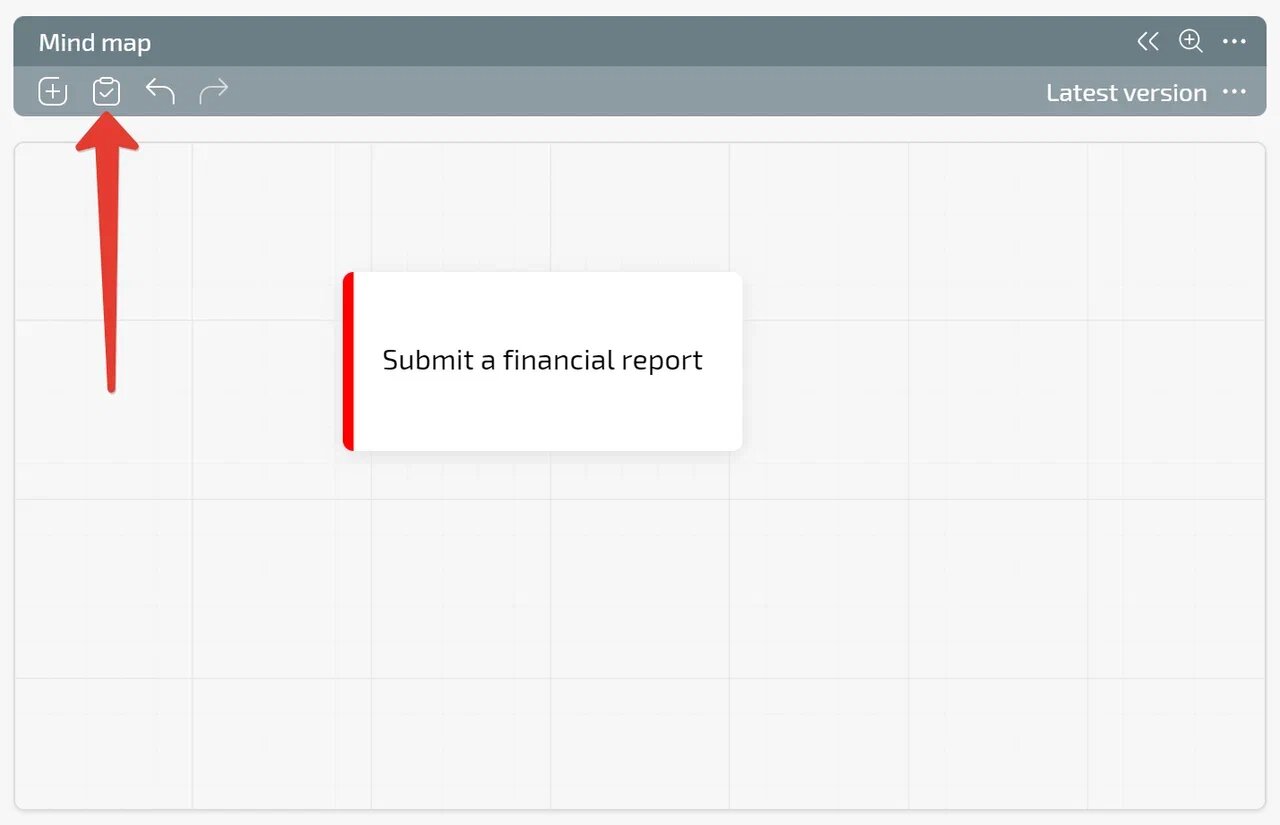 Adding tasks to the Planfix maind map